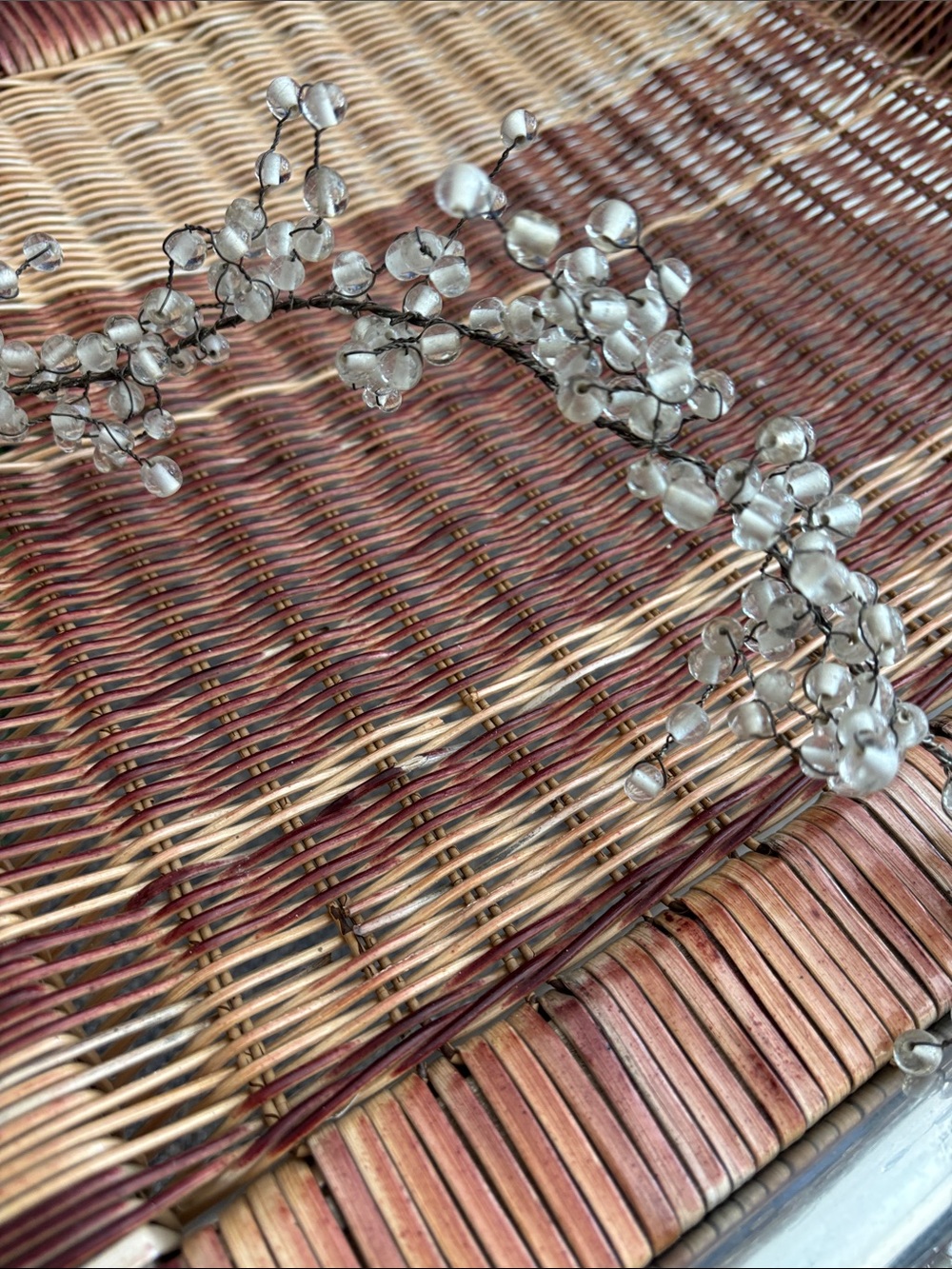 Pottery Barn Silver and white Beaded Garland - Picture 2 of 2